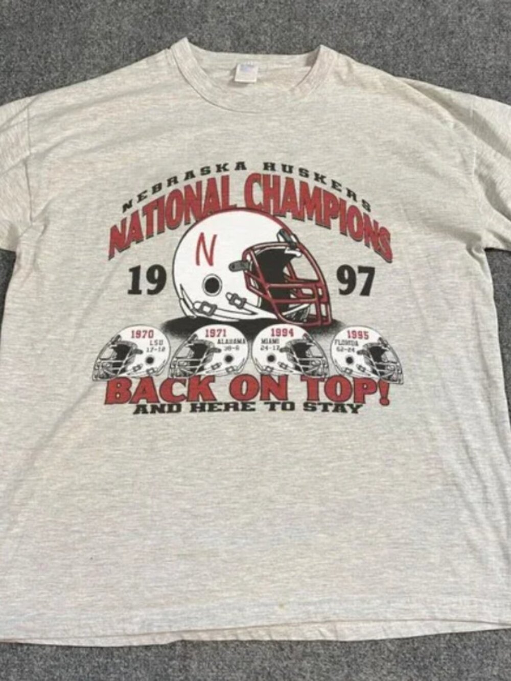 Vintage 1997 Nebraska Huskers National Champions Nebraska Cornhuskers shirt tee